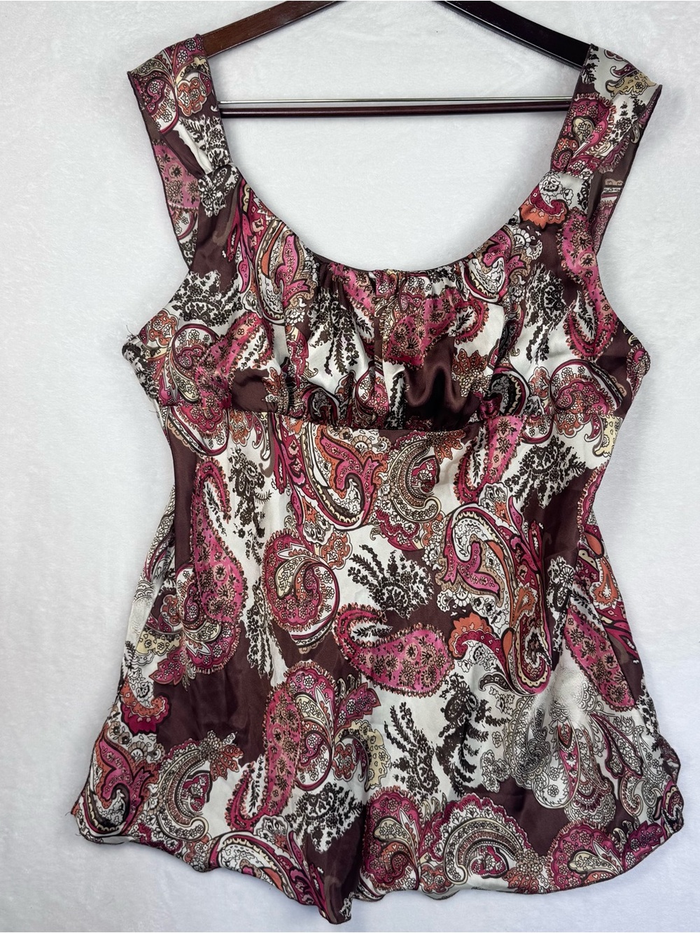 Self Esteem Y2K Boho Paisley Babydoll Tank Top 1X